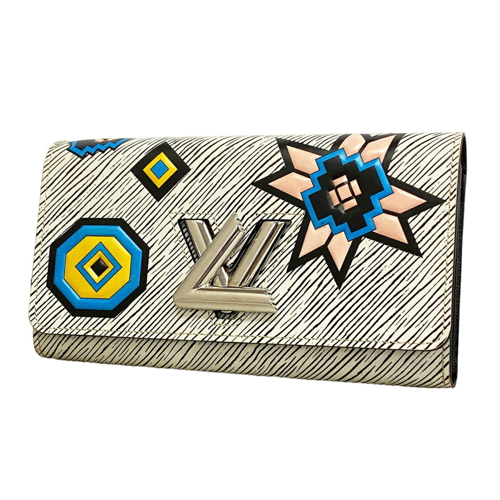 Louis Vuitton Epi Leather Portefeuille Twist Long Wallet M61491 Bronze Green ...